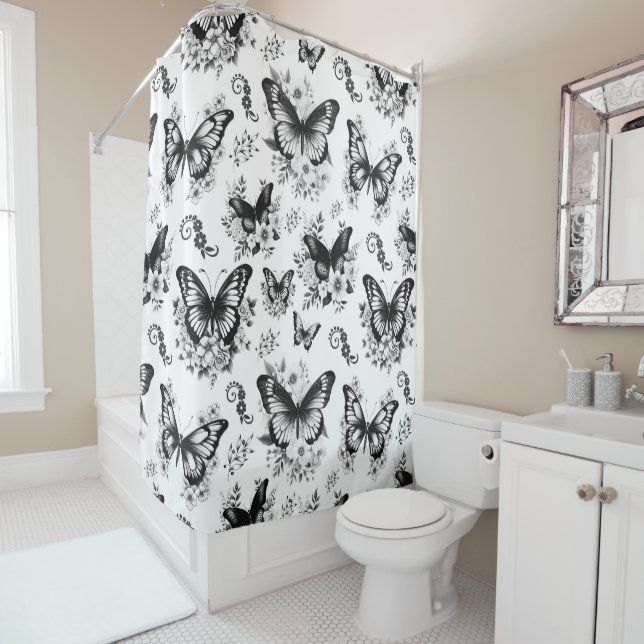 Black White Butterfly Pattern (In Situ)