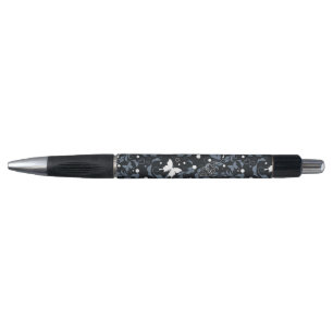 Black & White Butterfly Pattern Pen