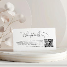 Black & White Calligraphy QR Code The Details