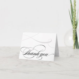 Black & White Calligraphy Thank You Cards