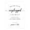 Black & White Calligraphy Unplugged Wedding Sign