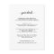 Black & White Calligraphy Wedding Details
