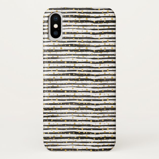 Black White Case-Mate Barely There iPhone X Case (Back)