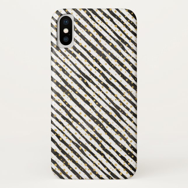 Black White Case-Mate Barely There iPhone X Case (Back)