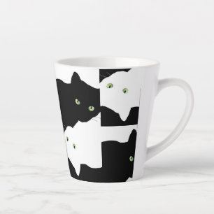 Black & White Cat Latte Mug