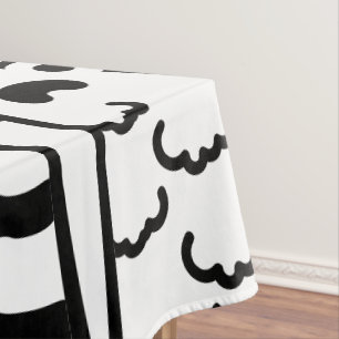 Black & White Cat Mom For Cat Lovers  Tablecloth