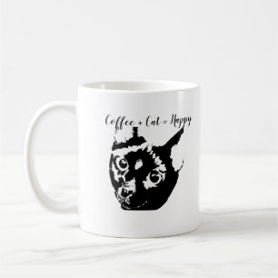 Black White Cat Personalized Coffee Mug