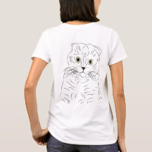 Black@White Cat Rest for woman White