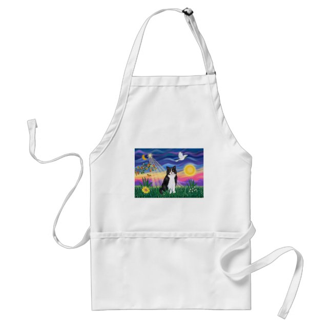Black & White Cat - Twilight Standard Apron (Front)