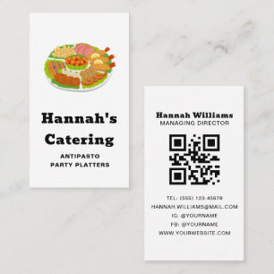 Black & White Catering Business Card 