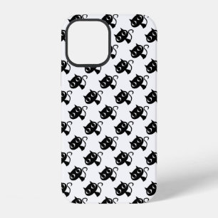 black white cats patterns iPhone 12 case