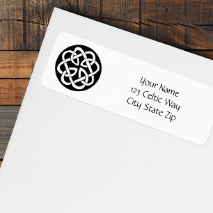 Black White Celtic Knotwork Circle Symbol