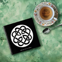 Black White Celtic Knotwork Circle Symbol