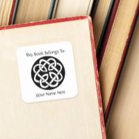 Black White Celtic Knotwork Circle Symbol