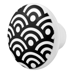 Black & White Ceramic Cabinet Knob