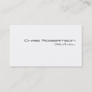 Black White Charming Script Business Card