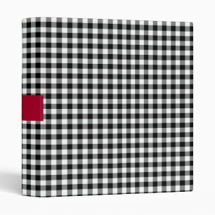 Black White Check Binder