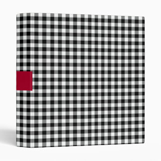 Black White Check Binder