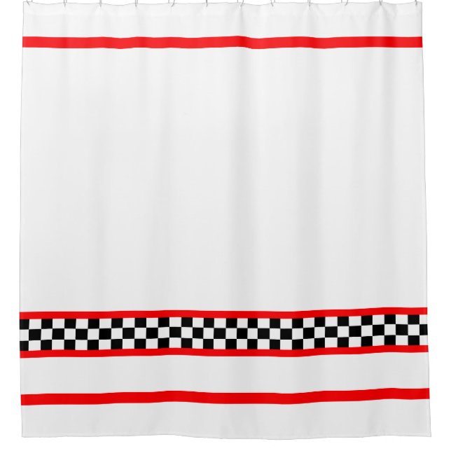 Black White Check With Red Stripe (Front)