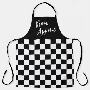 Black & White Checkerboard Apron
