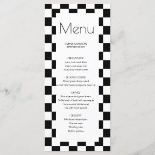 Black White Checkered Frame Menu