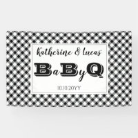 Black | White Checks Baby Q BBQ Shower