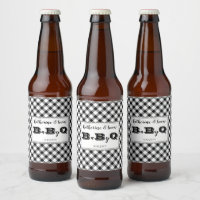 Black | White Checks Baby Q BBQ Shower