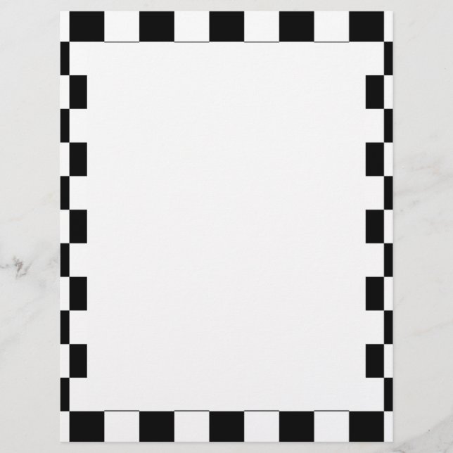 Black & White Chequerboard Background Flyer (Front)