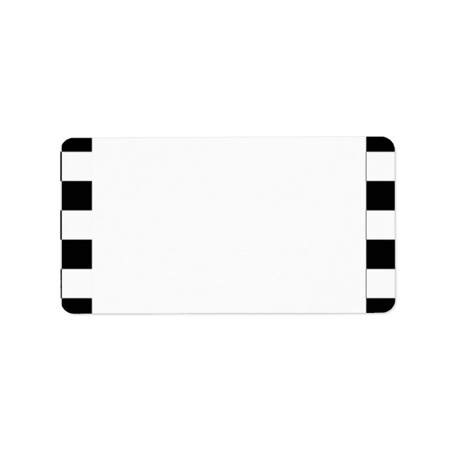 Black & White Chequerboard Background Label (Front)