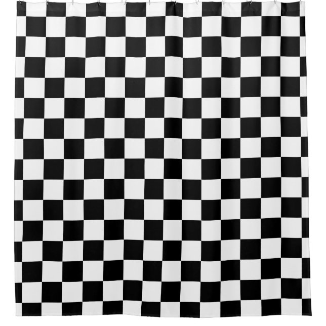 Black White Chequerboard Chequered Checked Check (Front)