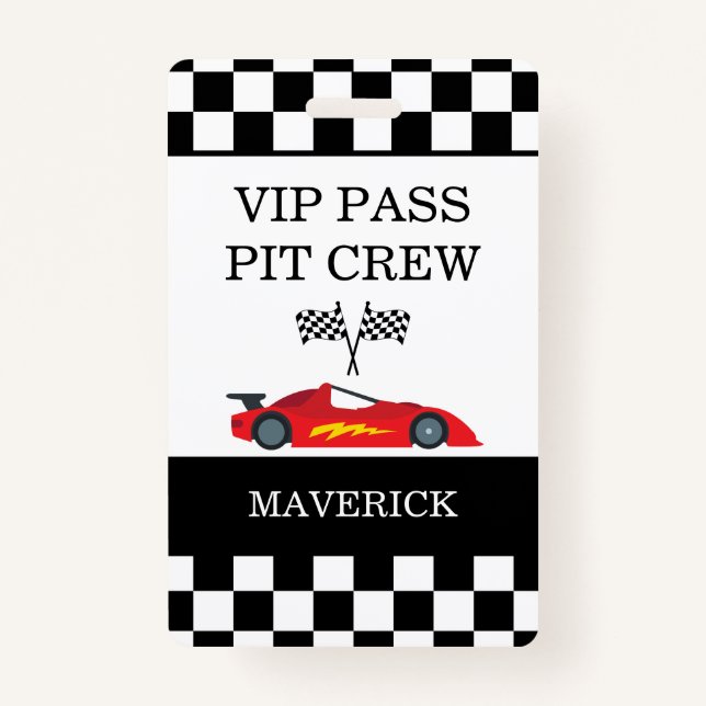 Black White Chequerboard Pattern Birthday Badge (Front)