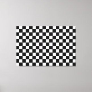 Black & White Chequerboard Pattern Canvas Print