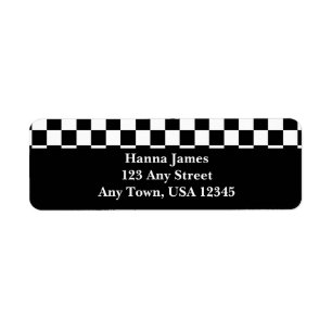 Black White Chequerboard Pattern Personalized