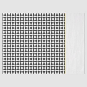 black white chequerboard sports team gift wrap tissue paper