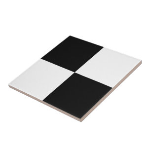 Black White Chequered designer Tile ceramic