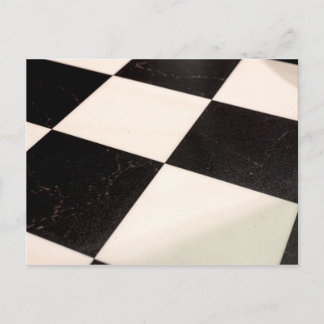 Black & White Chequered Floor Postcard