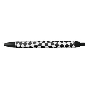 Black/White Chequered Globe Thunder_Cove Black Ink Pen