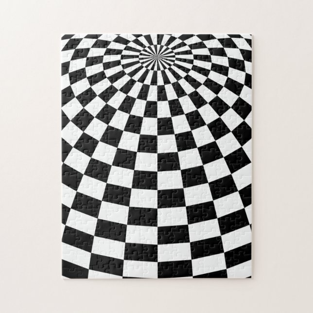 Black/White Chequered Globe Thunder_Cove Jigsaw Puzzle (Vertical)