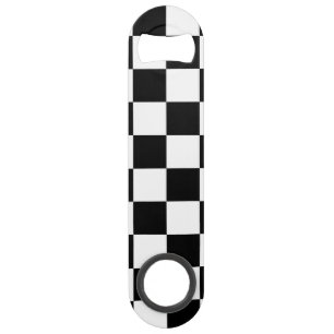 Black & White Chequered Pattern Bar Key