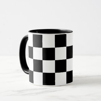 Black & White Chequered Pattern Mug