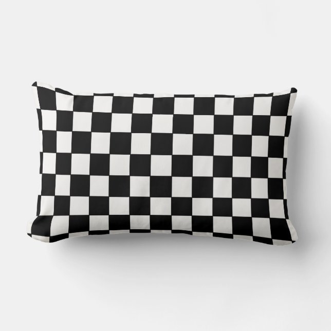 Black White chequered - Pillow (Front)
