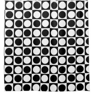 Black White Chequered Polka Dots
