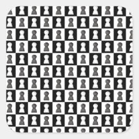 Black & White Chess Allover Chess Board Pattern
