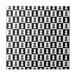 Black & White Chess Allover Chess Board Pattern Tile