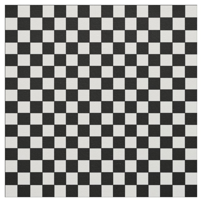 Black & White Chess Pattern Fabric (Swatch)