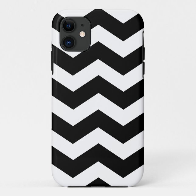 Black & White Chevron Case-Mate iPhone 5 Case (Back)