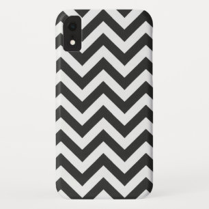 Black White Chevron iPhone XR Case
