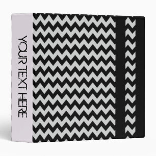 Black White Chevron Pattern Personalized Binder
