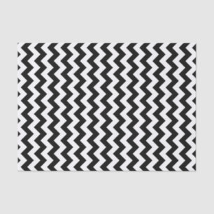 Black & White Chevron Pattern Tissue Paper