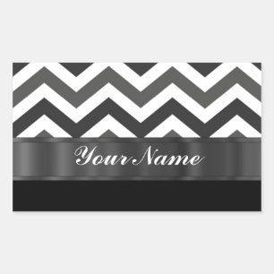 Black & white chevron sticker